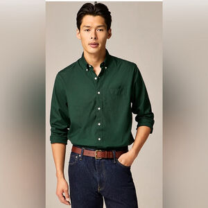 J. Crew factory, Men's Green button down Shirt size small classic flex washed
